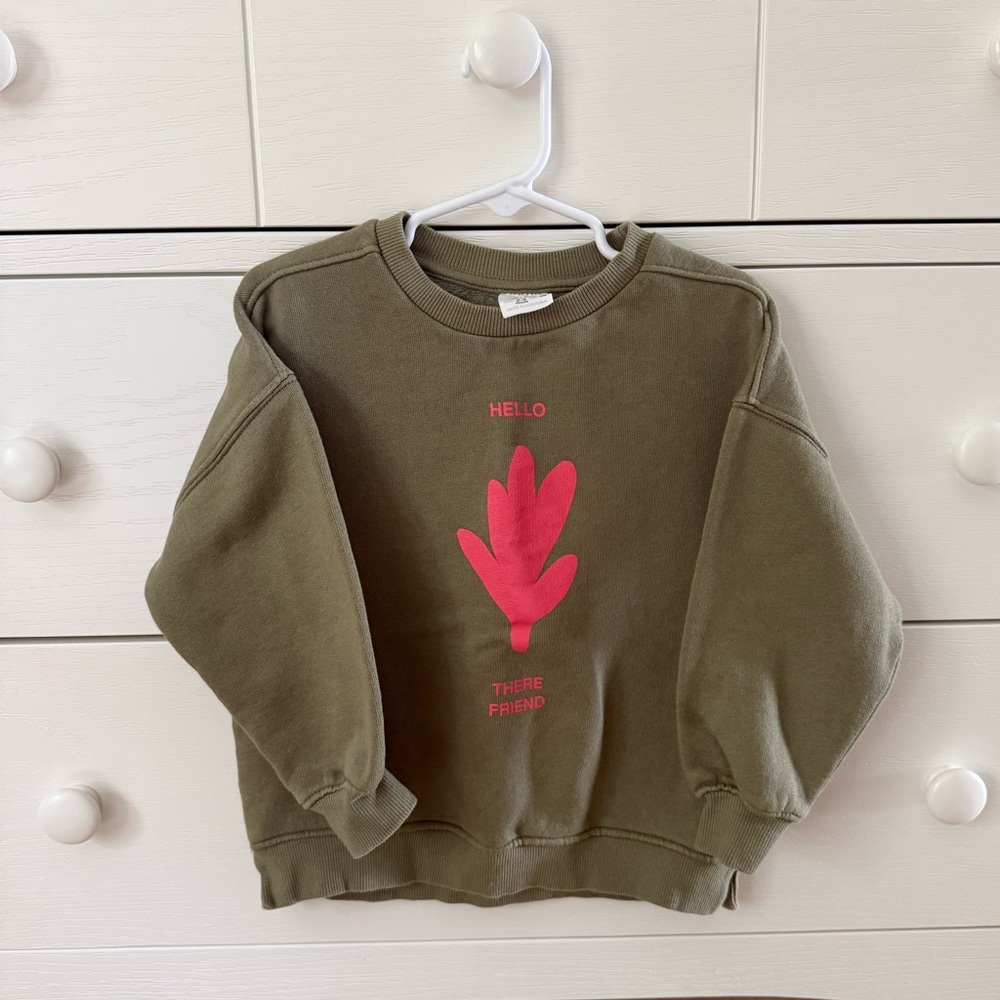 Zara Olive Green Sweatshirt